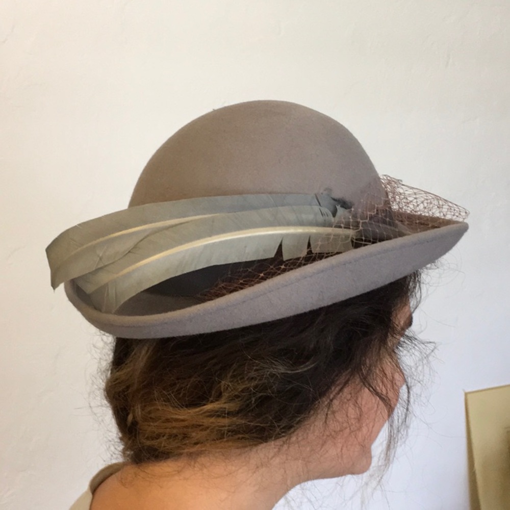 Gray Wool Hat - image 1